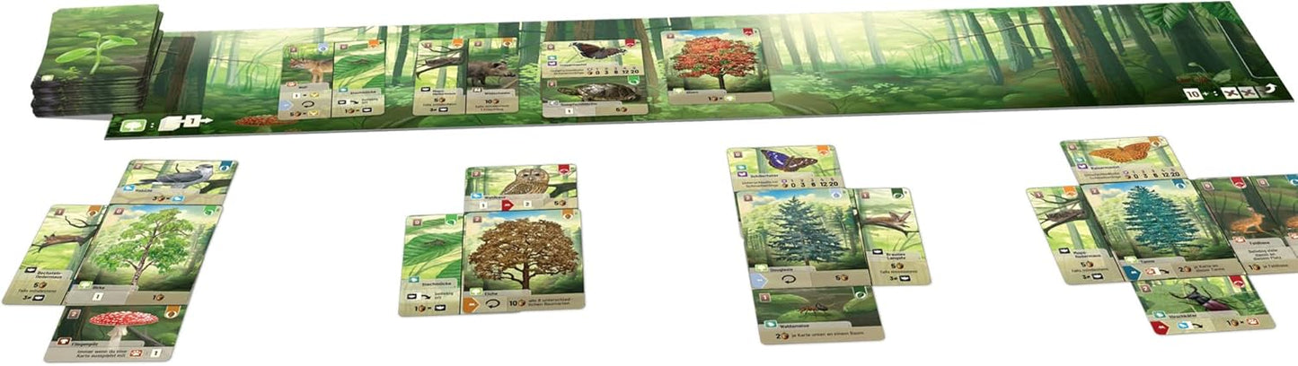 forest shuffle game laid out on white background