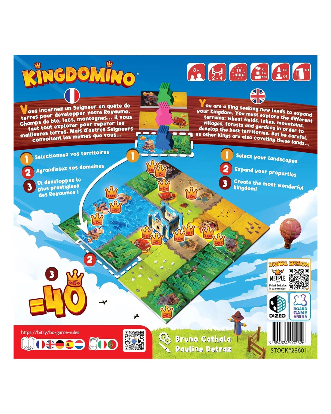 Kingdomino rear of packaging