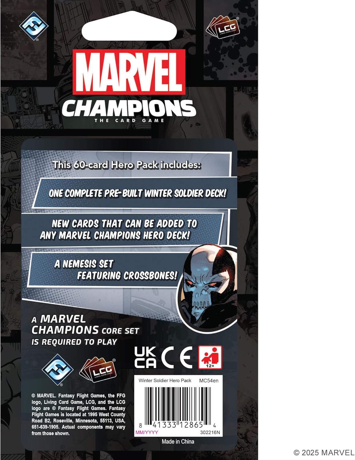 Marvel Champions card game hero pack packaging with Marvel logo