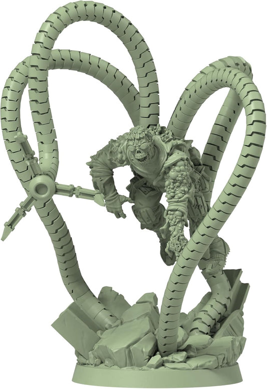Marvel zombies green fantasy figurine with a creature and mechanical elements on a white background