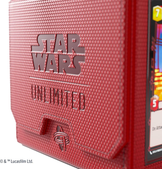 Star Wars: Unlimited Deck Pod - Red with embossed text on a white background