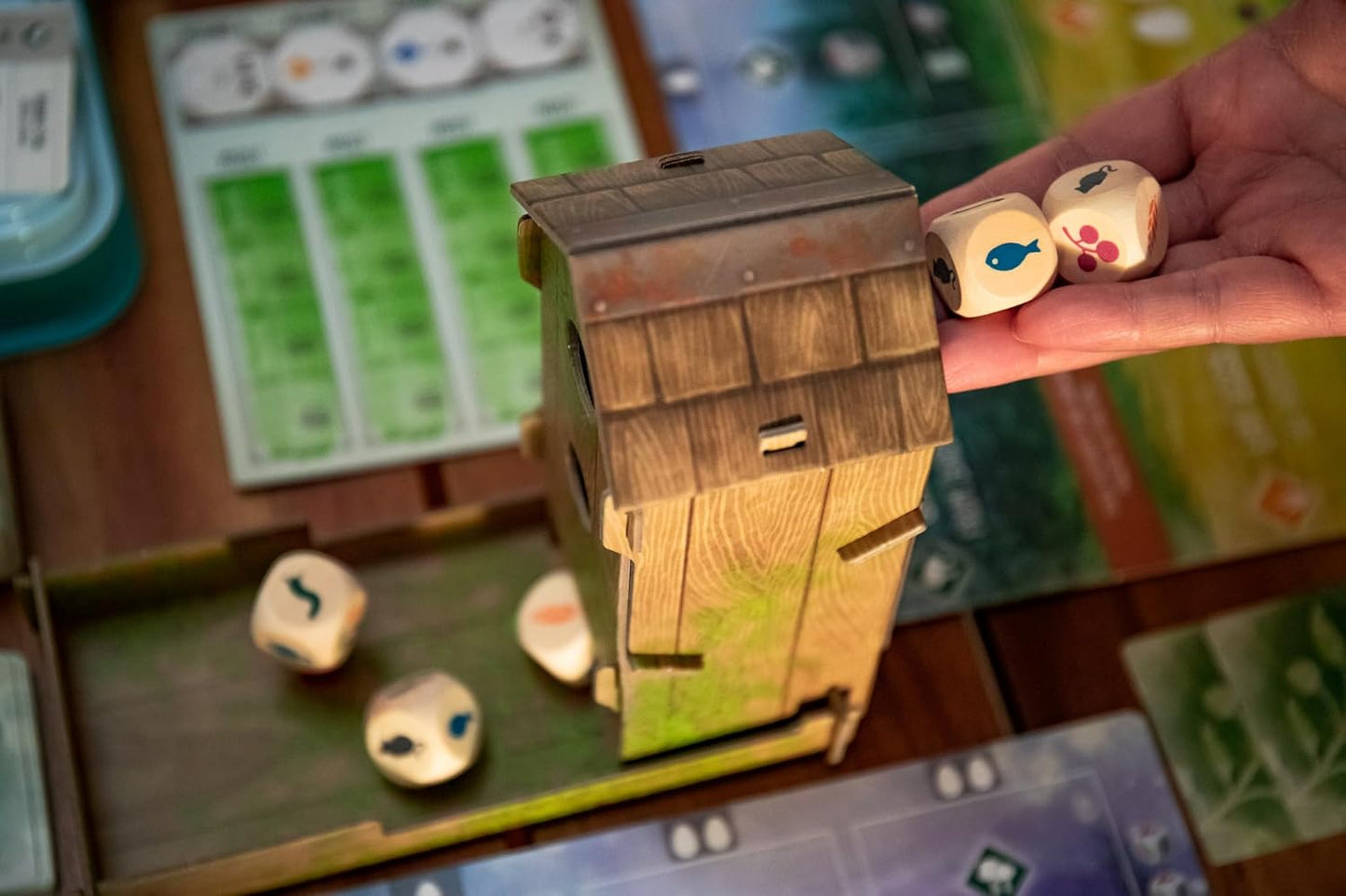 Wingspan board game close up of bird house