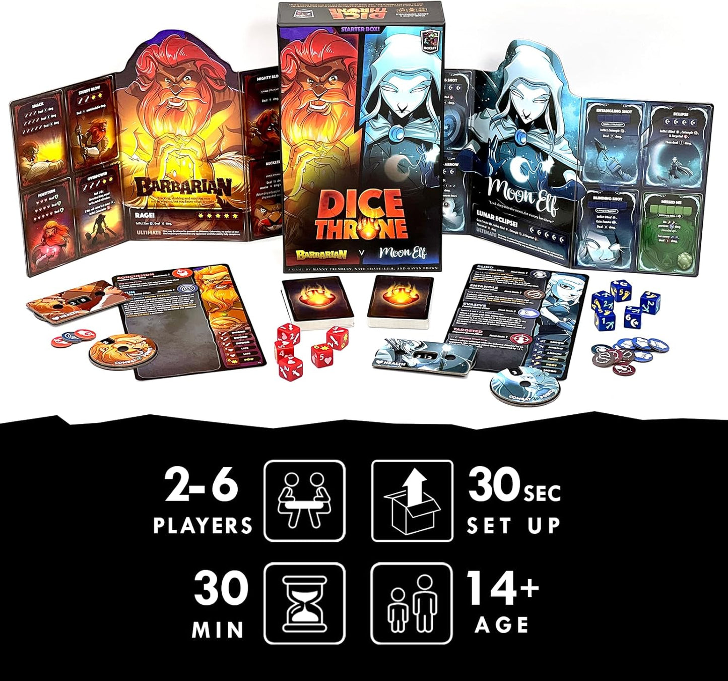 Dice Throne: Season One Rerolled 1: Barbarian vs Moon Elf