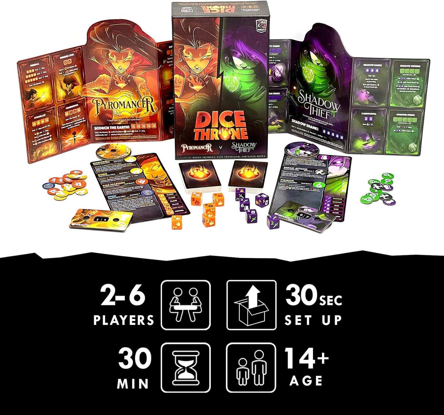 Dice Throne: Season One Rerolled 3: Pyromancer vs Shadow Thief