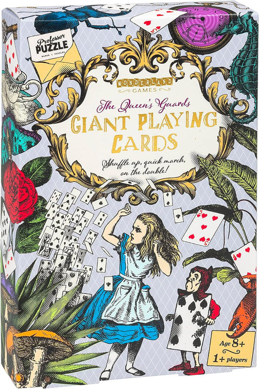 Giant Playing card set packaging with Alice in Wonderland design