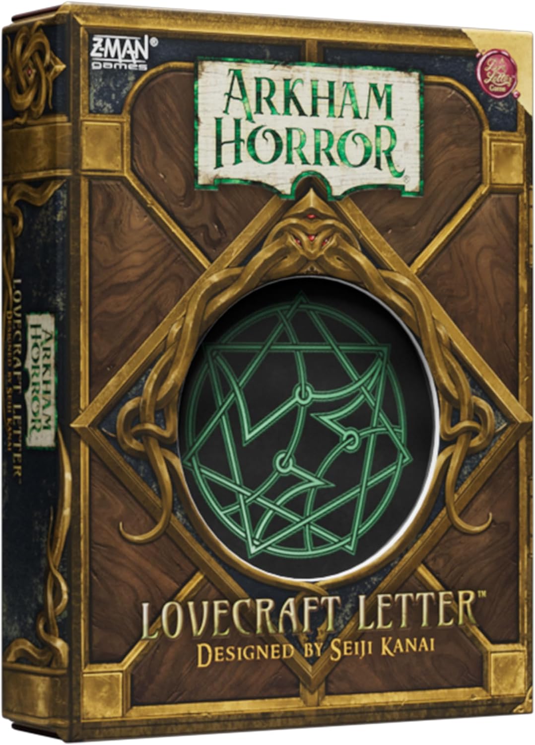 Arkham Horror Lovecraft Letter game box with intricate design and text