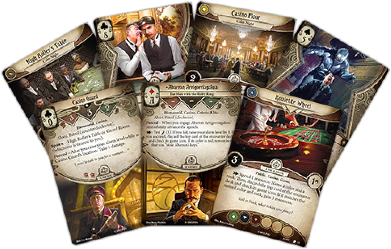 Arkham Horror: The Card Game scenario pack, 'Fortune and Folly' playing cards