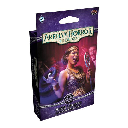 Arkham Horror The Card Game Marie Lam Beau Investigator Deck packaging on a white background