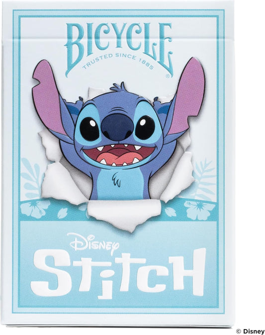 Bicycle card with Disney's Stitch design on a blue background