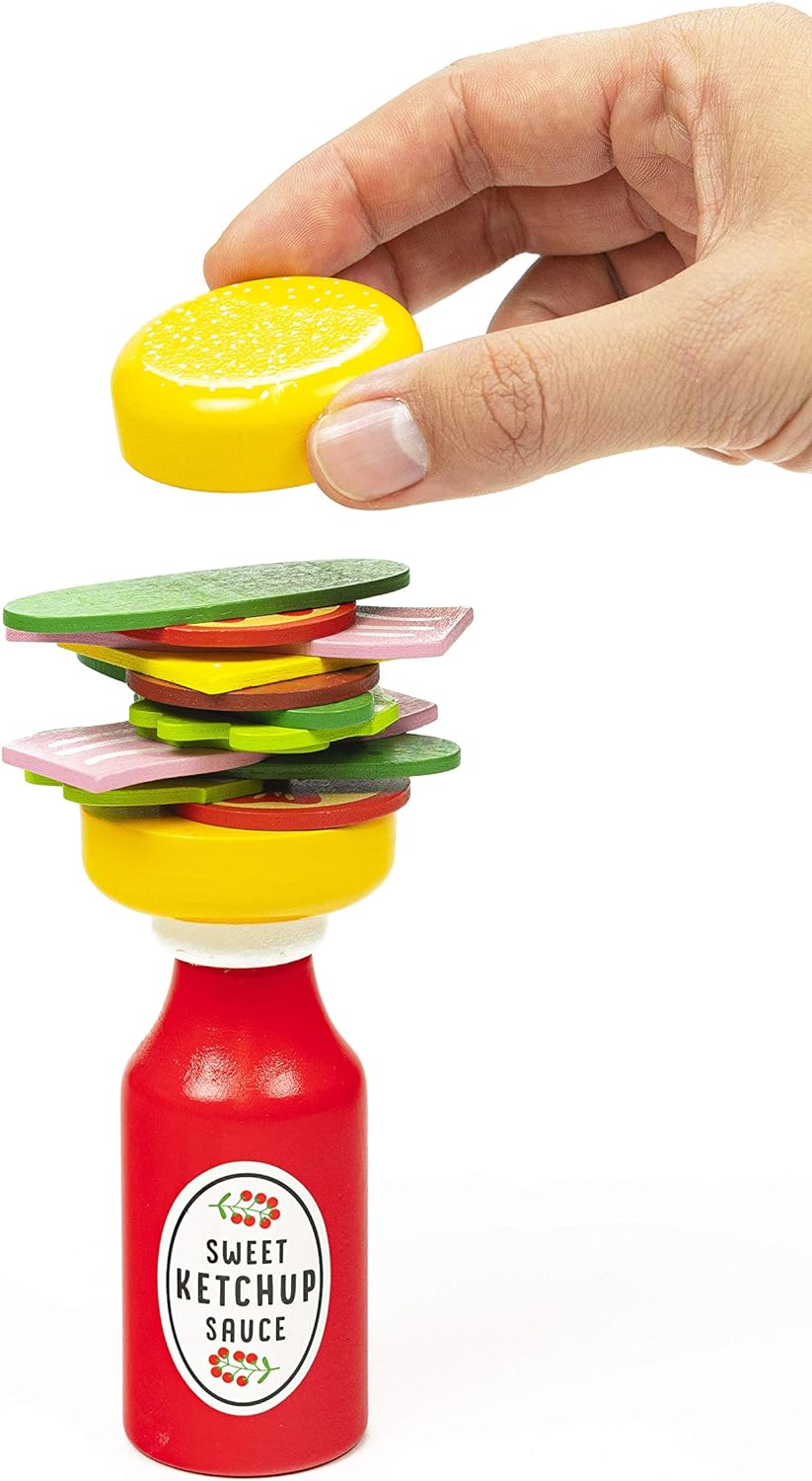 Burger balance in play balancing pieces