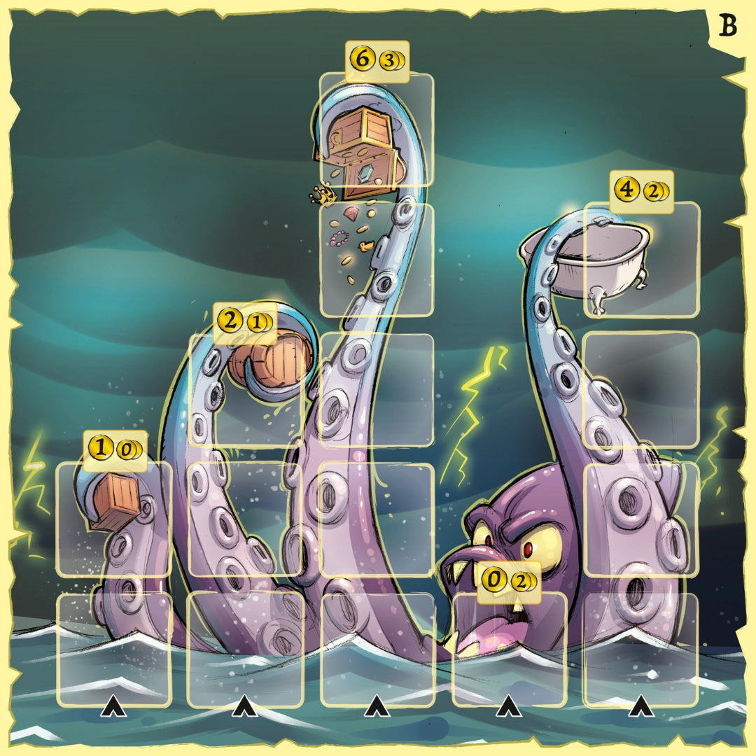 Captain Flip Adventure Plate with Cartoonish octopus character in an underwater setting