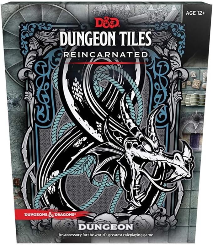 Dungeons & Dragons Dungeon Tiles Reincarnated packaging with dragon illustration