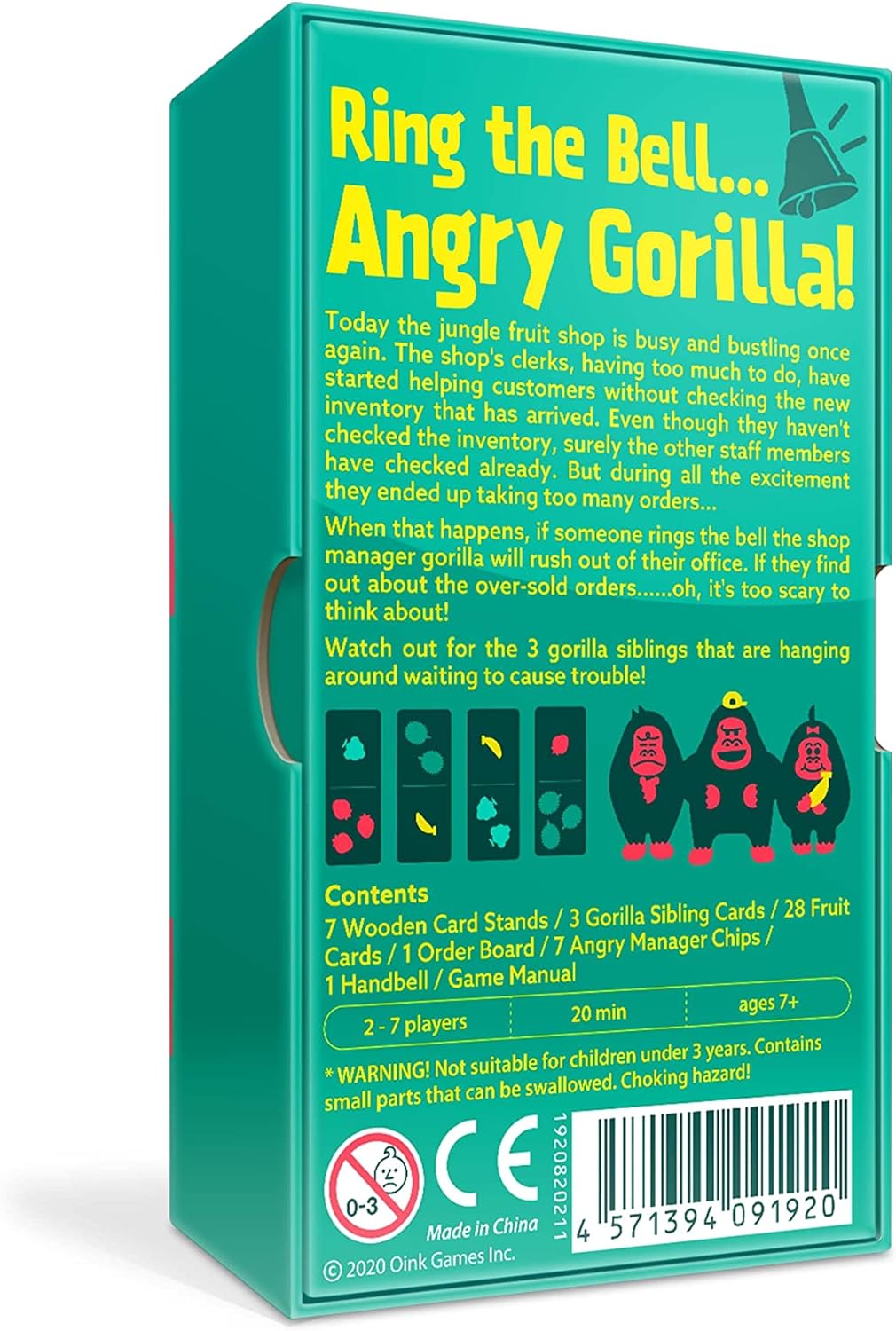 Durian packaging with 'Ring the Bell... Angry Gorilla!' text and graphics on a white background