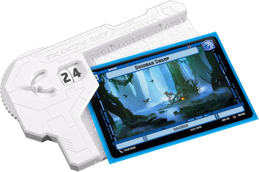Gamegenic Damage Pad for Star Wars: Unlimited in white with Dagobah Swamp playing card