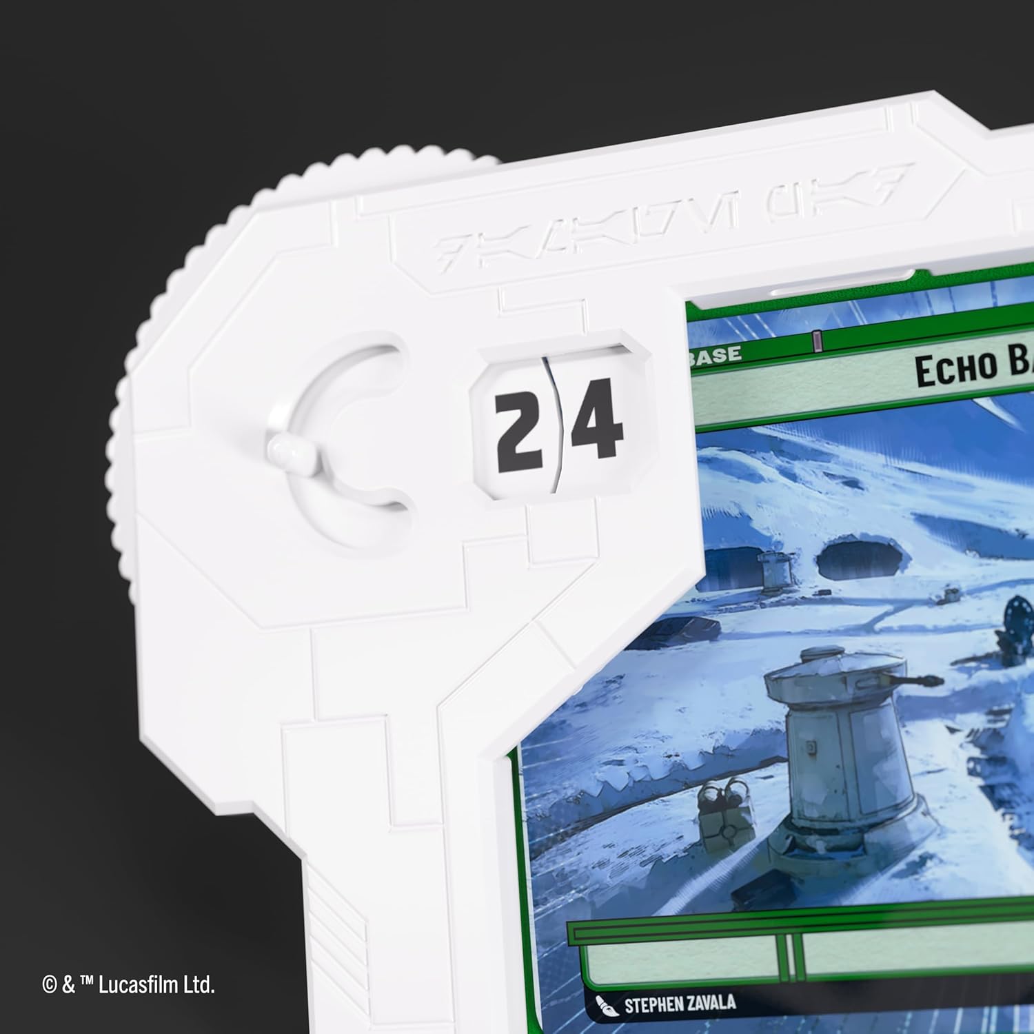 close up of damage wheel on Gamegenic Damage Pad for Star Wars: Unlimited