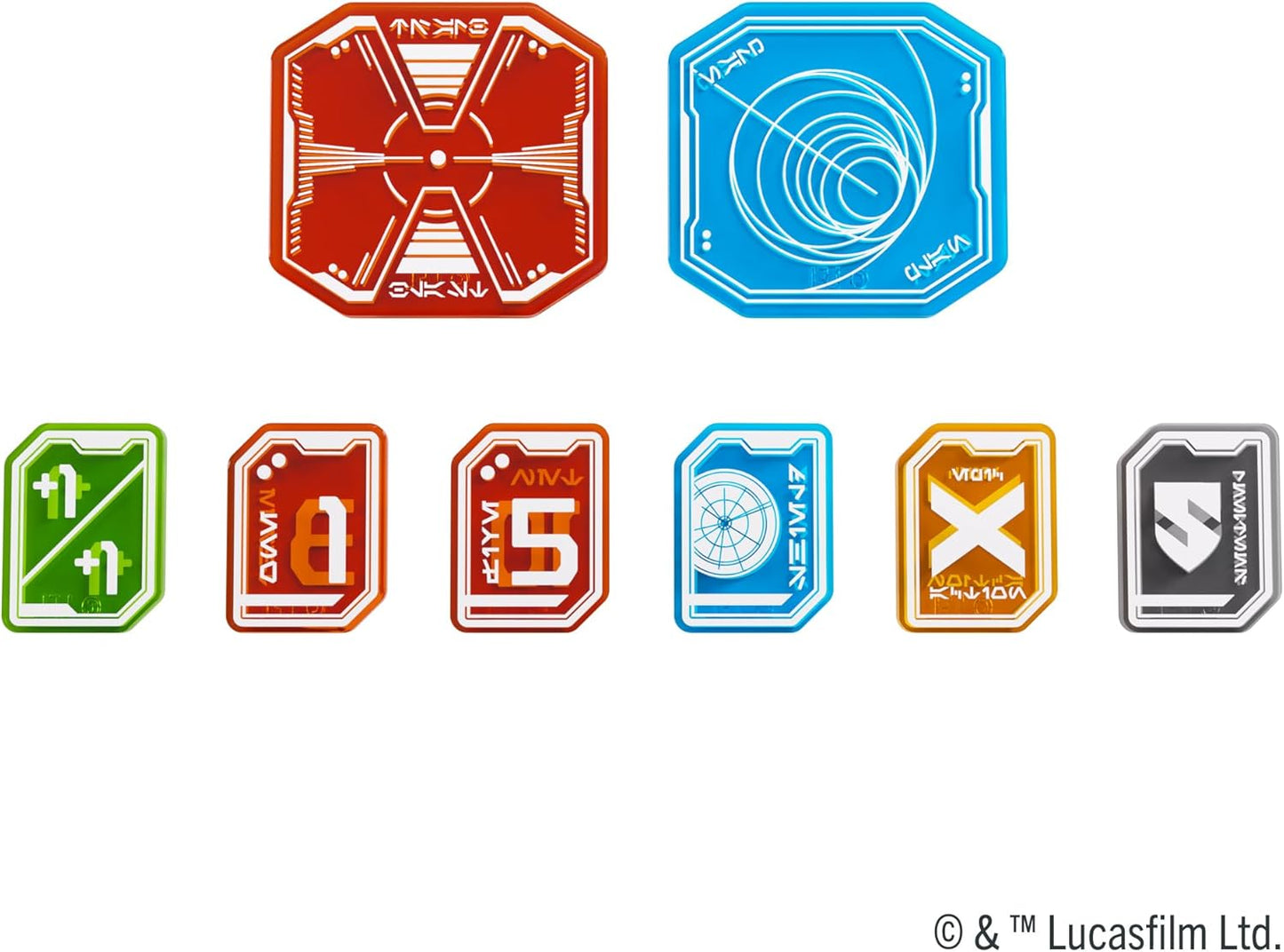 Star Wars: Unlimited - Premium Tokens PRO Expansion Pack showing colourful geometric tokens with various designs on a white background