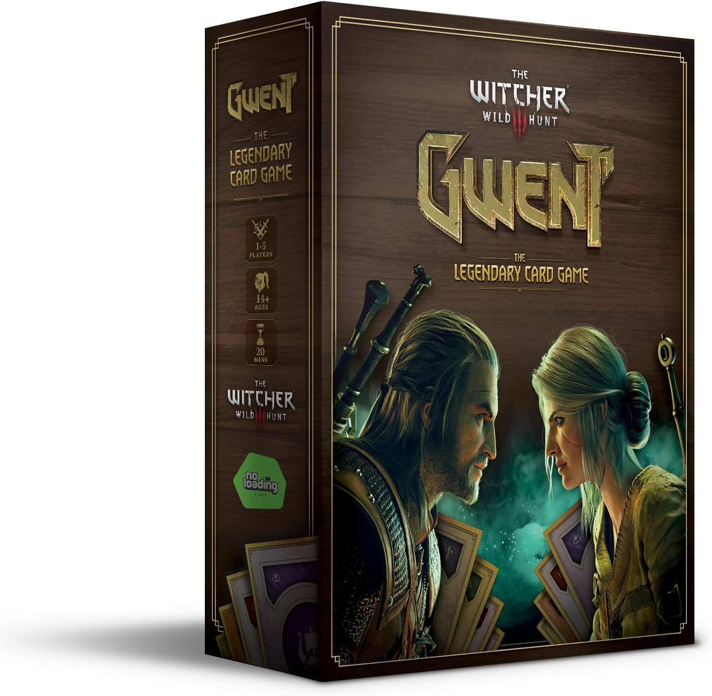 Gwent card game box featuring characters from 'The Witcher' series