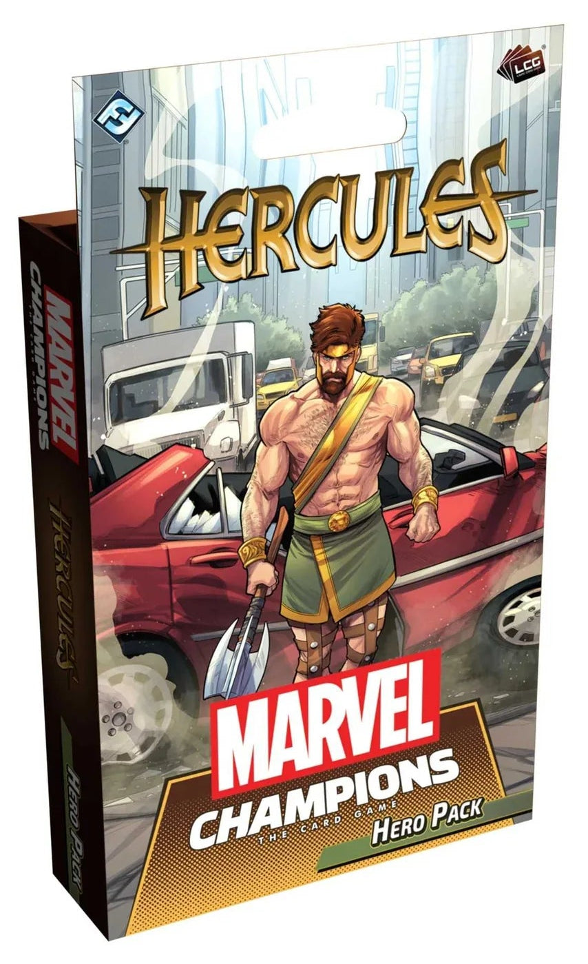 Marvel Champions Hercules Hero Pack box design