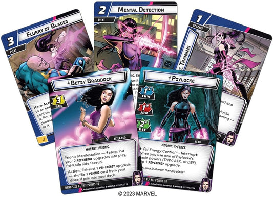 Cards for Marvel Champions: Psylocke Hero Pack