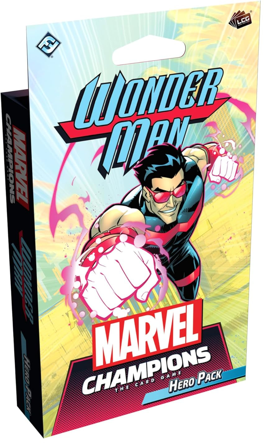 Marvel Champions hero pack with Wonder Man on a colourful background