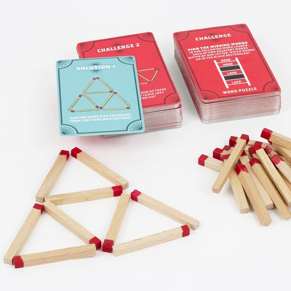 MARIVLOUS MATCHSTICK PUZZLES' with a puzzle close up