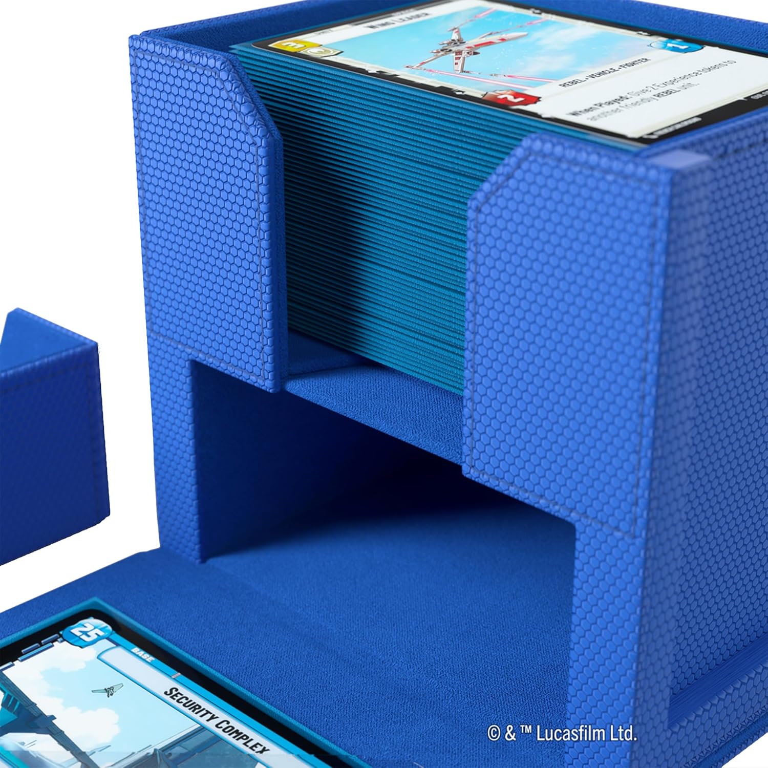 close-up of Star Wars: Unlimited Deck Pod - Blue on a white background