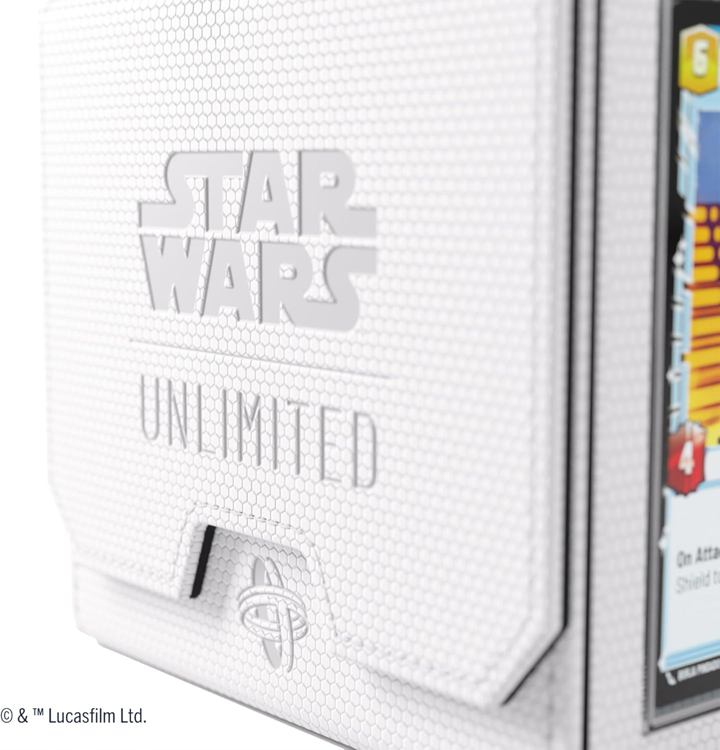 close up of Star Wars: Unlimited Deck Pod - White/Black