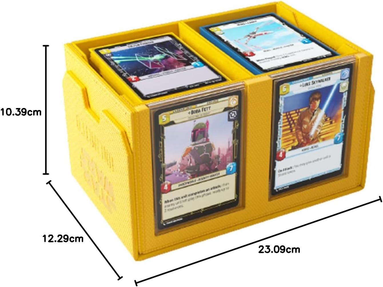 Star Wars: Unlimited Double Deck Pod - Yellow dimension measurements