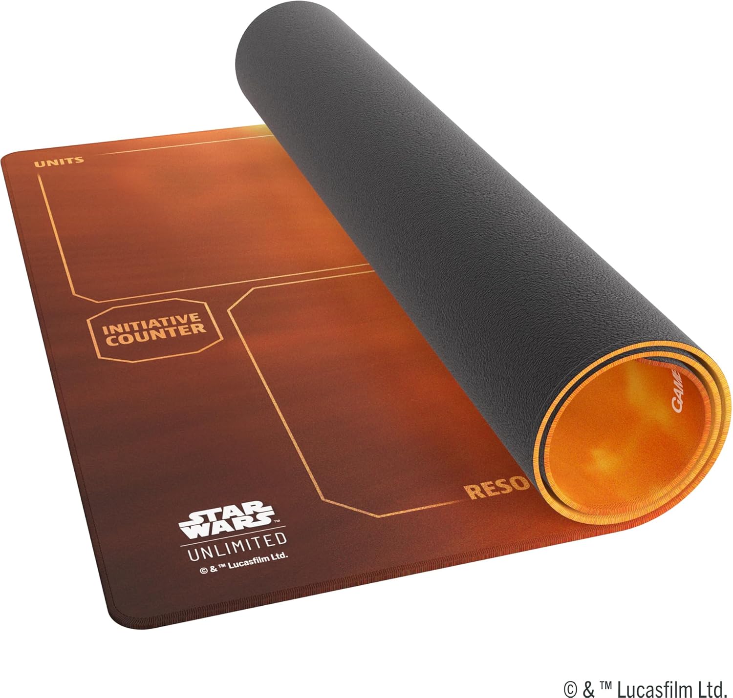 Star Wars: Unlimited Game Mat - Fett’s Firespray rolled up