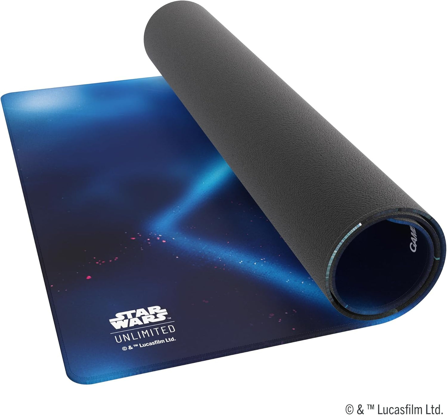 The Star Wars: Unlimited Stormtrooper Game Mat rolled up