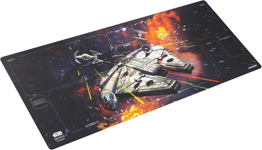 Star Wars: Unlimited. The Millennium Falcon design captures the iconic ship in motion in a Jump to Lightspeed-themed full-colour illustration
