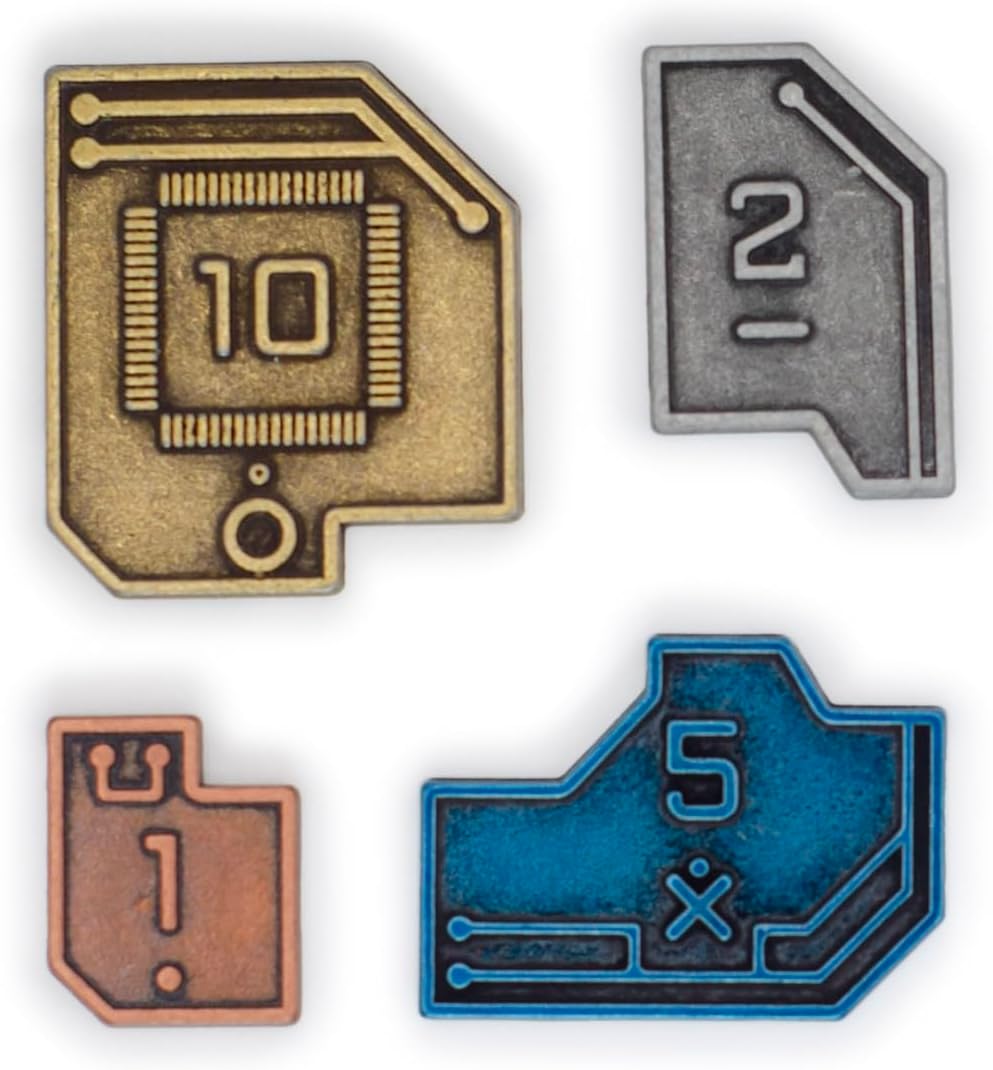 Metal coins for Vantage the board game