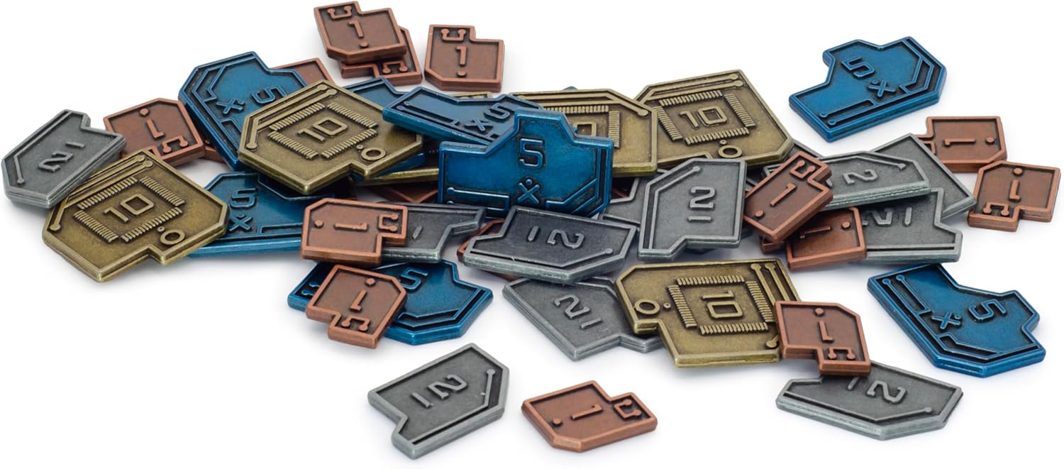 Metal coins for Vantage the board game