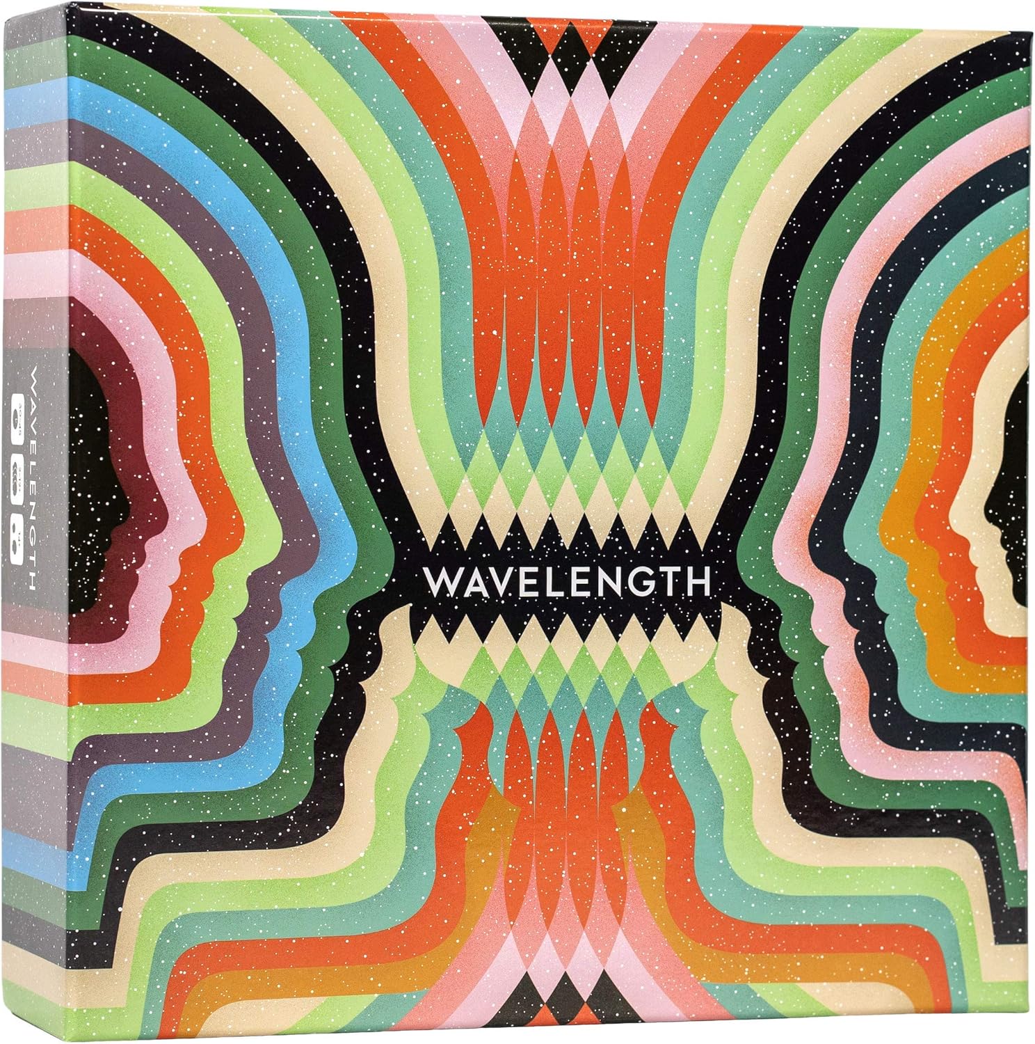 Colourful geometric-patterned box for Wavelength by CMYK