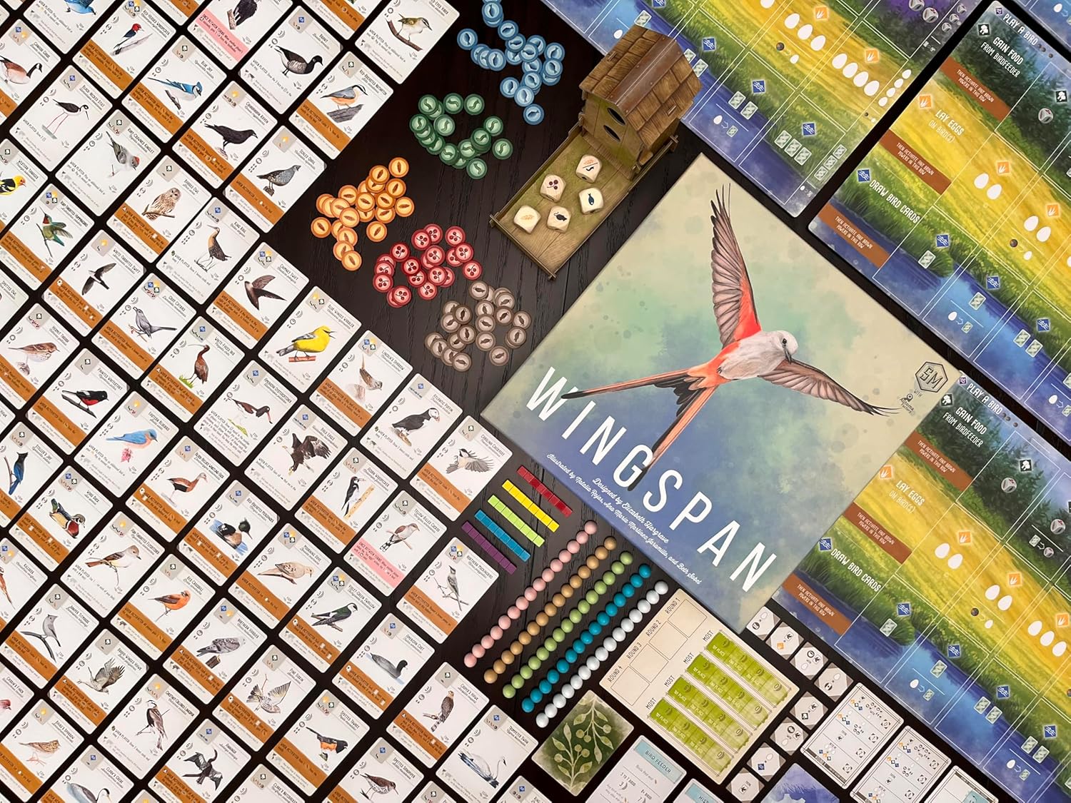 Wingspan board game components 